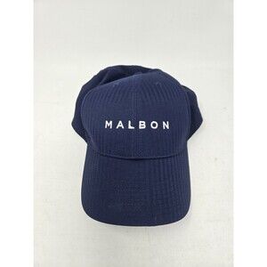 Nike Malbon Golf Legacy 91 Cap Hat Navy Blue Striped Strapback Logo Dri Fit